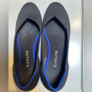 Rothy's The Ballet Flat in Black Women's Size 7 1/2 - Excellent Used Condition